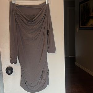 Nomads Hemp Wear hemp wear grey M tunic eyelet long top shirt fair trade
